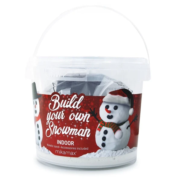 MIKAMAX BUILD YOUR OWN SNOWMAN WITH KINETIC SAND & ACCESSORIES