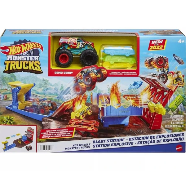 HOT WHEELS MONSTER TRUCKS BLAST STATION
