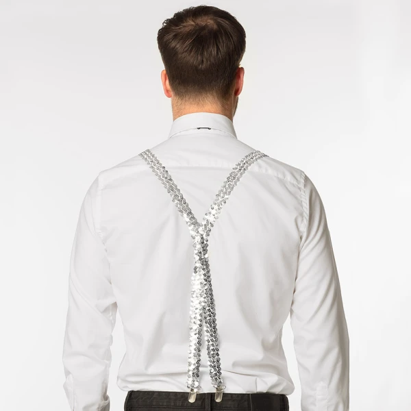 CARNIVAL SILVER SET (GLASSES-BOW TIE-SUSPANDERS)