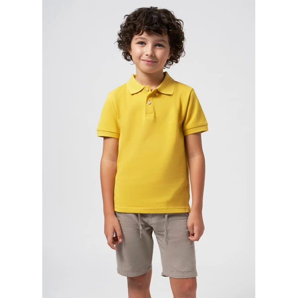 MAYORAL BERMUDA SHORTS COTTON LINEN LIGHT BROWN