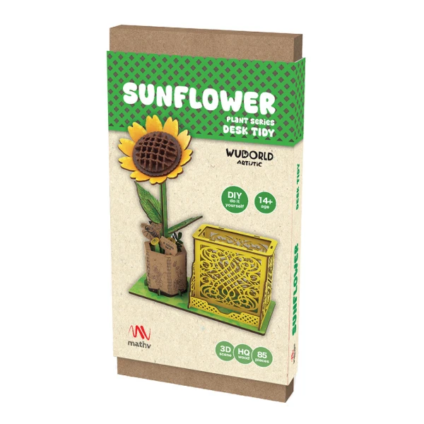 WUDORLD PLANT SERIES ΞΥΛΙΝΗ ΚΑΤΑΣΚΕΥΗ ΟΡΓΑΝΩΣΗ ΓΡΑΦΕΙΟΥ SUNFLOWER