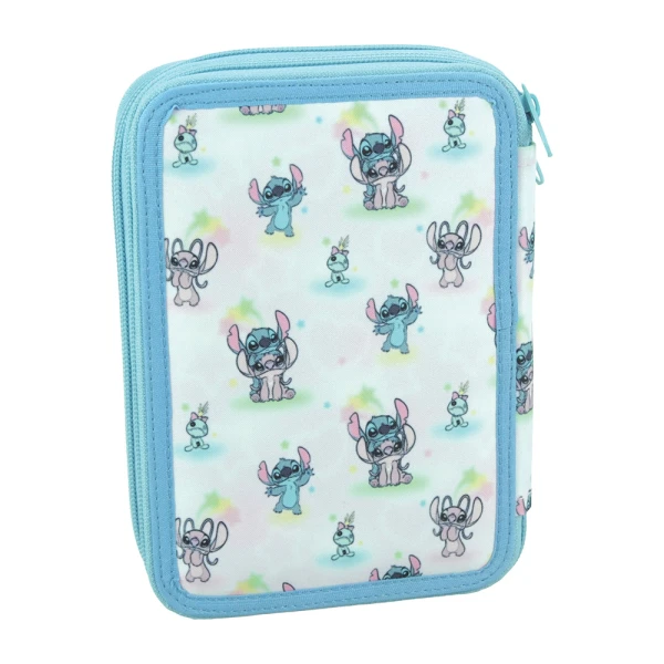 DOUBLE FILLED PENCIL CASE  STITCH BRUSH IT OUT