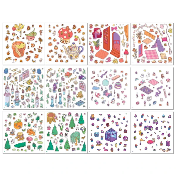 COSY STICKERS WORLDS ΒΙΒΛΙΟ ΜΕ ΑΥΤΟΚΟΛΛΗΤΑ MAGICAL WHIMSY