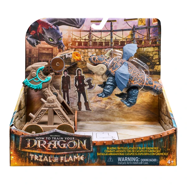 DRAGONS TRIAL OF FLAME BLAZING BATTLE CATAPULT BLAST GRONCKLE