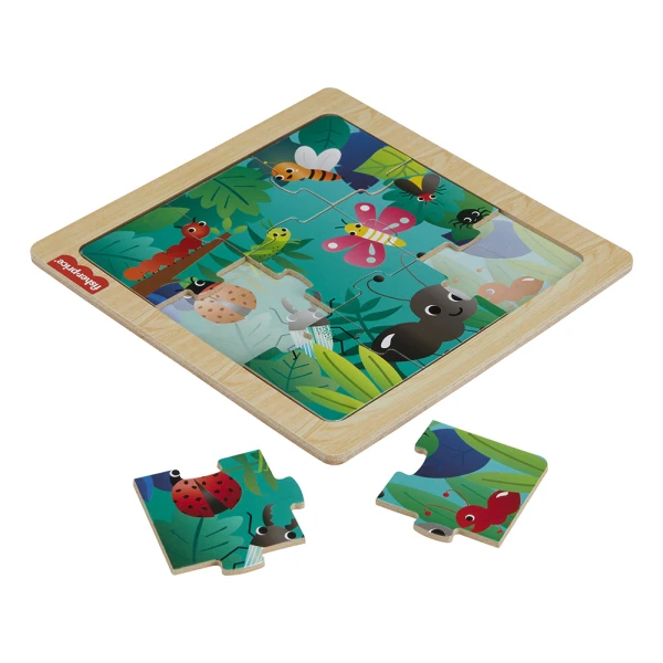 FISHER PRICE WOODEN PUZZLE 10 pcs BUGS