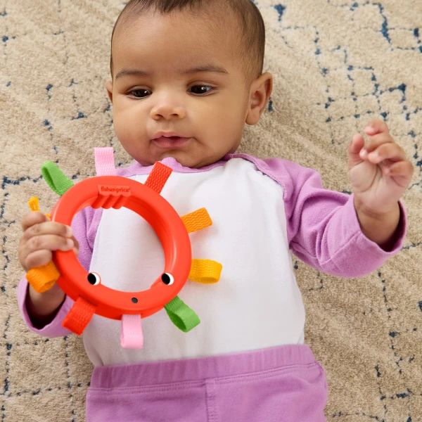 FISHER PRICE RATTLE ANIMAL - ORANGE