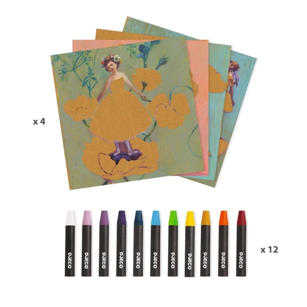 DJECO INSPIRED BY EDGAR DEGAS - ΖΩΓΡΑΦΙΚΗ ΜΕ ΚΗΡΟΜΠΟΓΙΕΣ ΜΠΑΛΑΡΙΝΕΣ