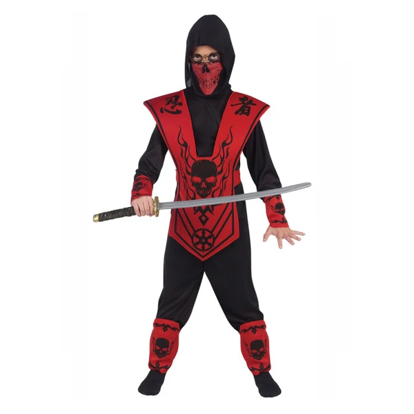 ΑΠΟΚΡΙΑΤΙΚΗ ΣΤΟΛΗ SKULL LORD NINJA ΚΟΚΚΙΝΗ