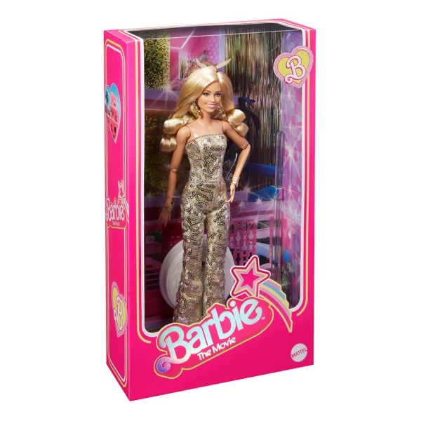 COLLECTIBLE DOLL BARBIE MOVIE GOLD DISCO JUMPSUIT