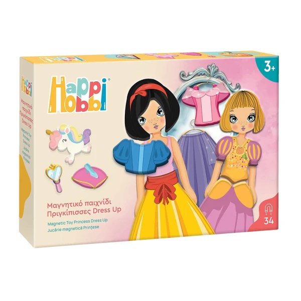 HAPPIHOBBI MAGNET - ΠΡΙΓΚΙΠΙΣΣΕΣ DRESS UP