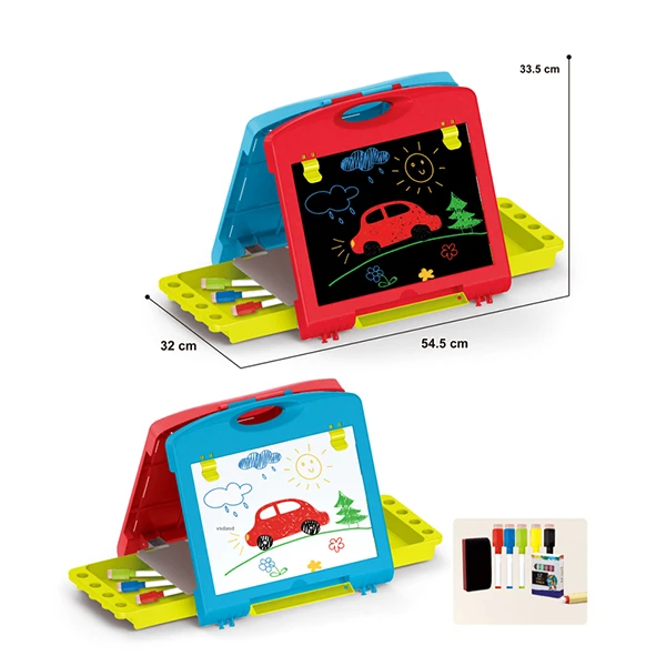 TWO-SIDED TABLE BOARD BLUE-RED