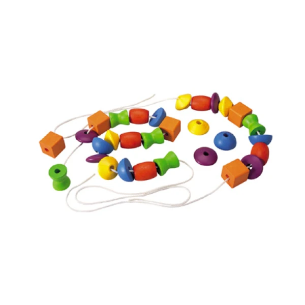 ΞΥΛΙΝΟ ΠΑΙΧΝΙΔΙ PLAN TOYS   LACING BEADS  (30 BEADS)
