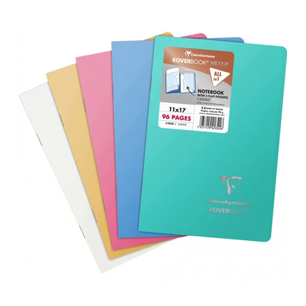 CLAIREFONTAINE KOVERBOOK STAPLED RULED NOTEBOOK 11×17 cm.
