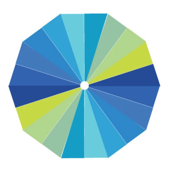 SEA UMBRELLA 2.00m COLORFUL - 2 COLOURS
