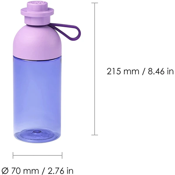 LEGO HYDRATION BOTTLE 0.5L TRANSPARENT 325 LAVENDER