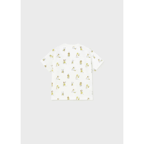 MAYORAL SHORT SLEEVE BLOUSE PRINTED WHITE-YELLOW