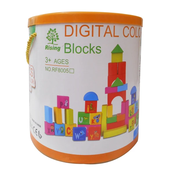 BUCKET WITH WOODEN BRICKS 50 PCS.