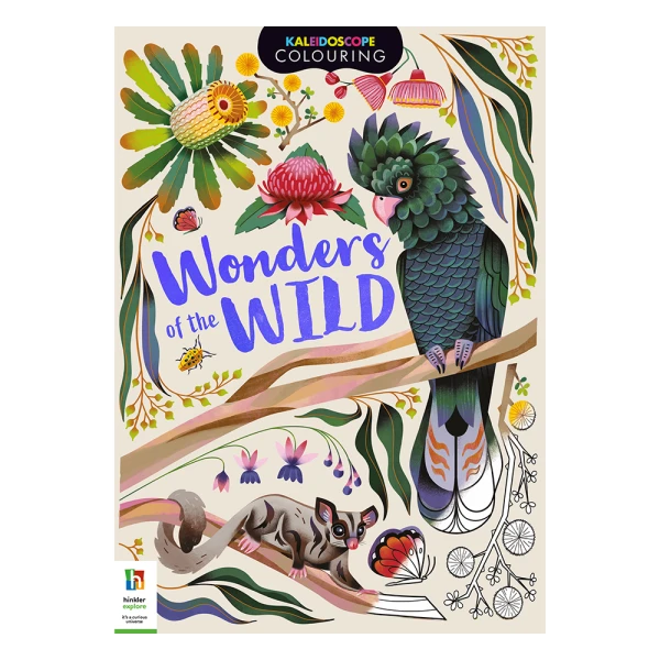 HINKLER KALEIDOSCOPE COLOURING BOOK 72 PAGES - WONDERS OF THE WILD