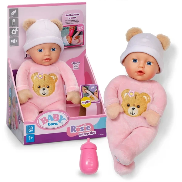 ZAPF CREATION BABY BORN INTERACTIVE DOLL ROSIE 30 cm WITH SOUNDS