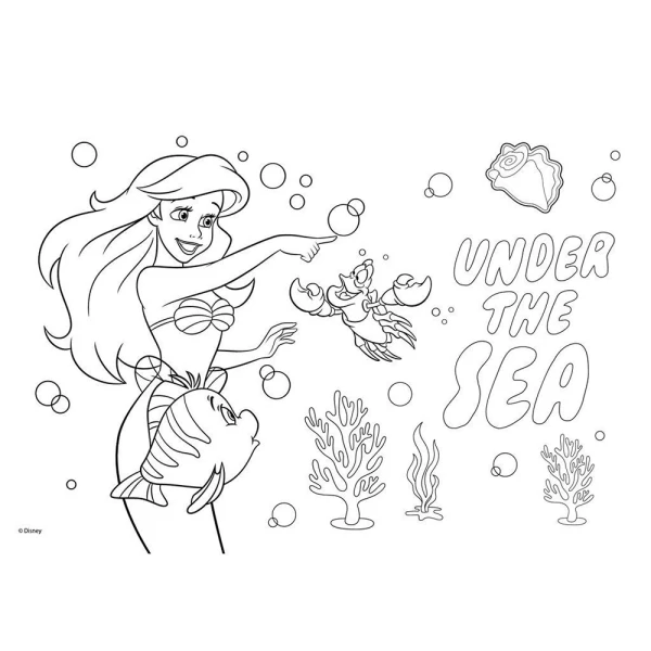 DRAWING PAD 23X33 cm 40 SHEETS PRINCESS  WITH STICKERS - 2 DESIGNS