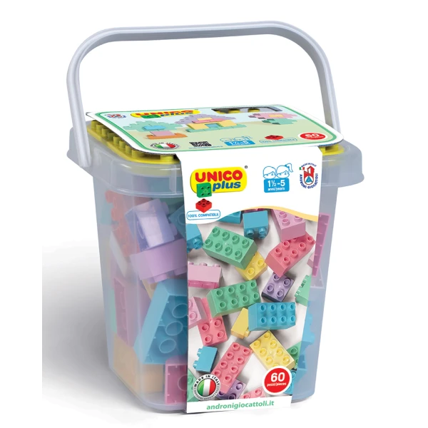 UNICOPLUS BUCKET WITH BRICKS 60 pcs