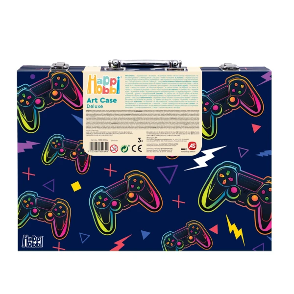 HAPPIHOBBI ART CASE DELUXE VIDEO GAMES WITH 100 ACCESSORIES FOR AGES 3+ 