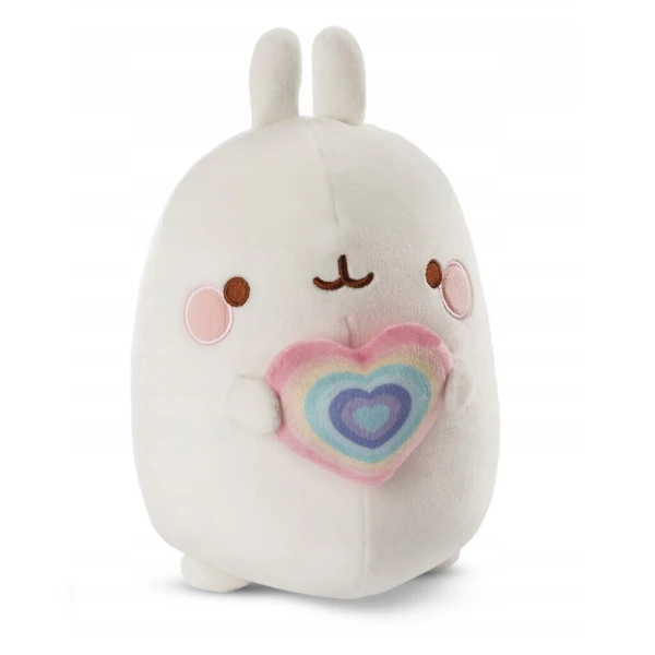 NICI MOLANG PLUSH 24 cm WITH MULTICOLOR HEART IN BOX