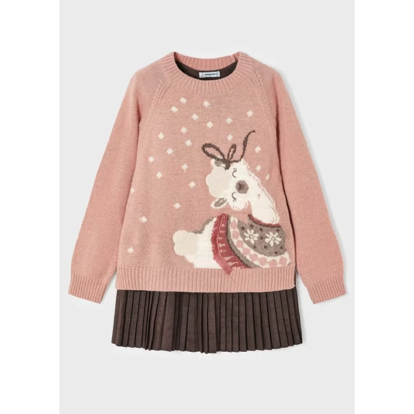 MAYORAL DRESS KNITTED PINK DARK