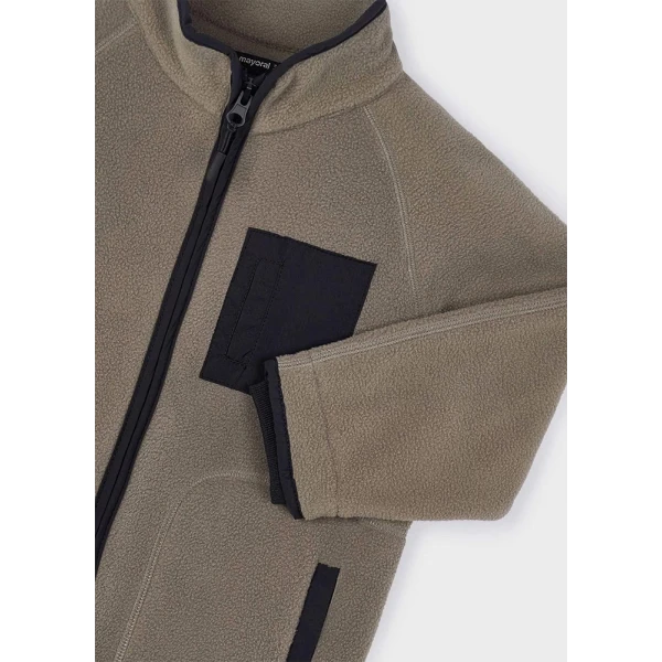 MAYORAL CARDIGAN FLEECE GREY-GREEN