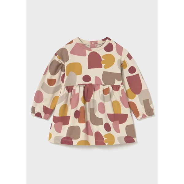 MAYORAL DRESS SWEATSHIRT PRINTED ORANGE SOFT