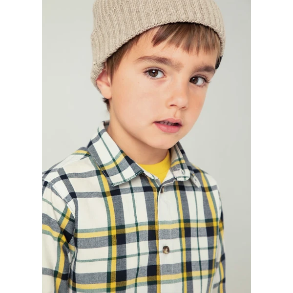 MAYORAL SHIRT LONG SLEEVES CHECKERED YELLOW