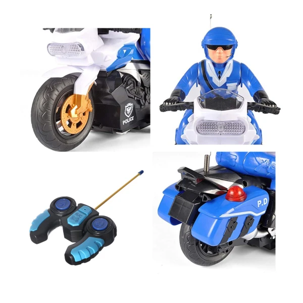 REMOTE CONTROLLED POLICE MOTORCYCLE WITH LIGHTS AND SOUND 27MHz