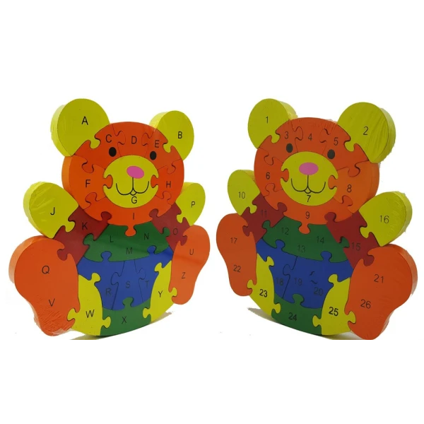WOODEN PUZZLE TEDDY BEAR