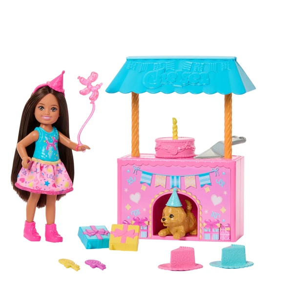 BARBIE FAMILY & FRIENDS CHELSEA BIRTHDAY PARTY SET