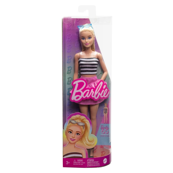 ΚΟΥΚΛΑ BARBIE FASHIONISTAS - ΑΣΠΡΟΜΑΥΡΟ ΤΟΠ