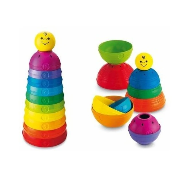 FISHER PRICE W4472 BRILLIANT BASICS STACK & ROLL CUPS 