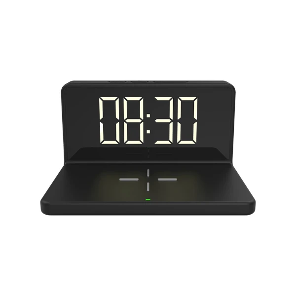 THE SOURCE WIRELESS PHONE CHARGING ALARM CLOCK