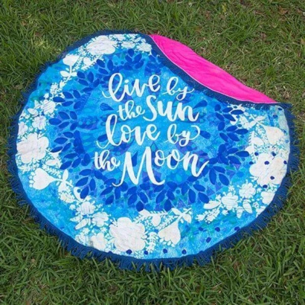 NATURAL LIFE BEACH TOWEL LIVE BY THE SUN DIAMETER 152 cm