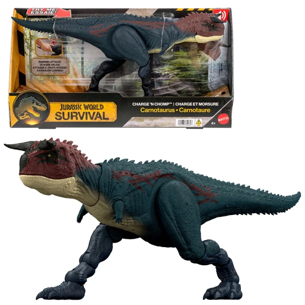 JURASSIC WORLD SURVIVAL CHARGE N\' CHOMP KARNOTAURUS
