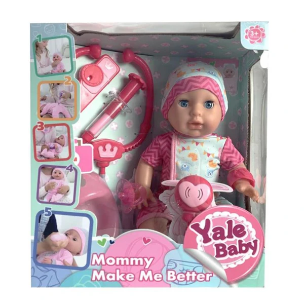 35 cm. BABY WITH DOCTORS TOOLS AND SOUNDS