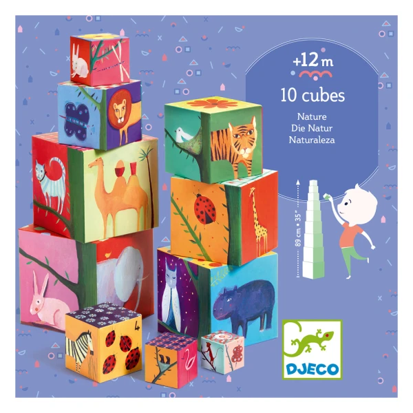 DJECO 10 CUBES DESIGNS ANIMALS & NATURE 