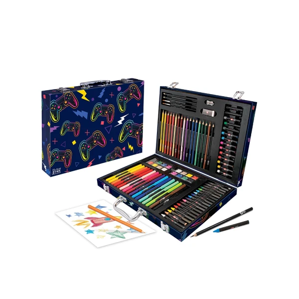 HAPPIHOBBI ART CASE DELUXE VIDEO GAMES WITH 100 ACCESSORIES FOR AGES 3+ 