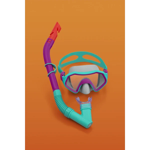 BESTWAY SET MASK WITH SNORKEL & FINS PINK