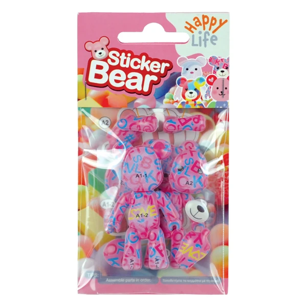 3D STICKER PUZZLE 24 pcs BEARS - 4 DESIGNS