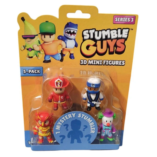 STUMBLE GUYS SERIES 3 3D MINI FIGURES 5 PACK - SEVERAL DESIGNS