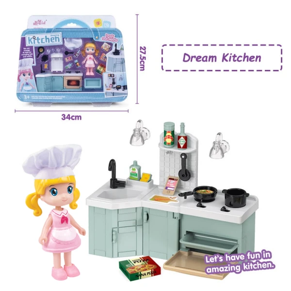 KITCHEN PLAYSET WITH FIGURE