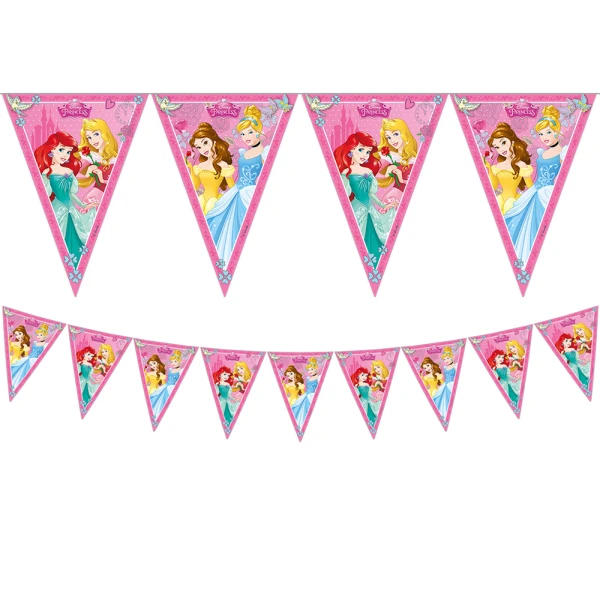 TRIANGLE GARLAND 9 FLAGS DISNEY PRINCESS 