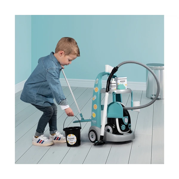 SMOBY  CLEANING TROLLEY & VACUUM CLEANER