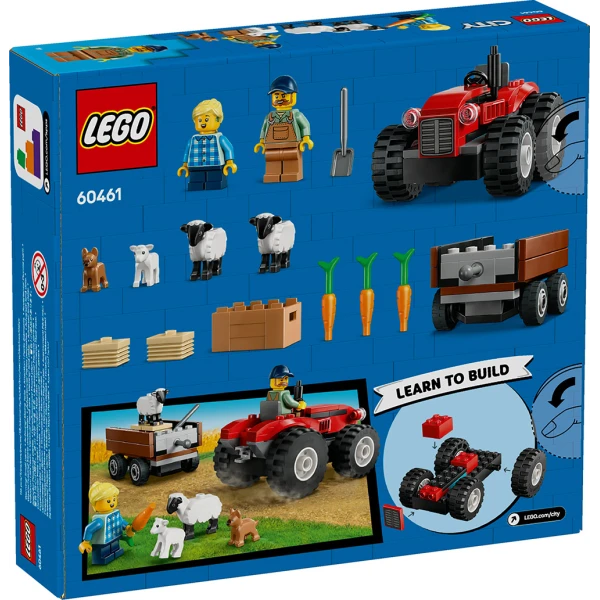 LEGO® CITY ΚΟΚΚΙΝΟ ΑΓΡΟΤΙΚΟ ΤΡΑΚΤΕΡ ΜΕ ΤΡΕΙΛΕΡ & ΠΡΟΒΑΤΑ