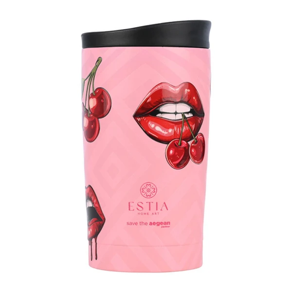 ESTIA HOME ART TRAVEL MUG 350ml - BLUSH POP